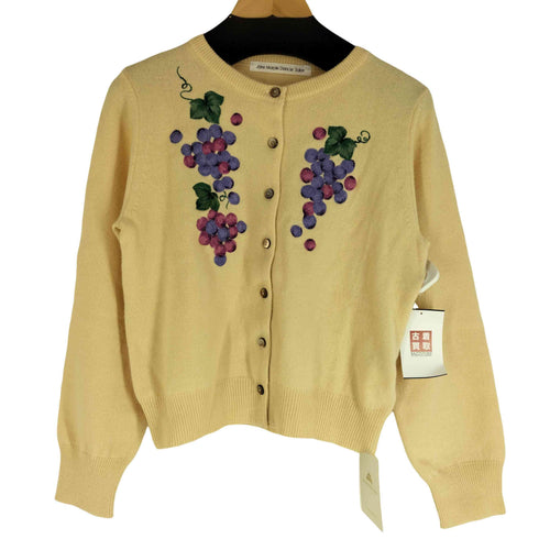 ジェーンマープルドンルサロン Jane Marple Dans Le Salon 20AW Angora Yarn Grape Embroidery Cardigan アンゴラヤーン grape embroideryカーディガン レディース JPN:M