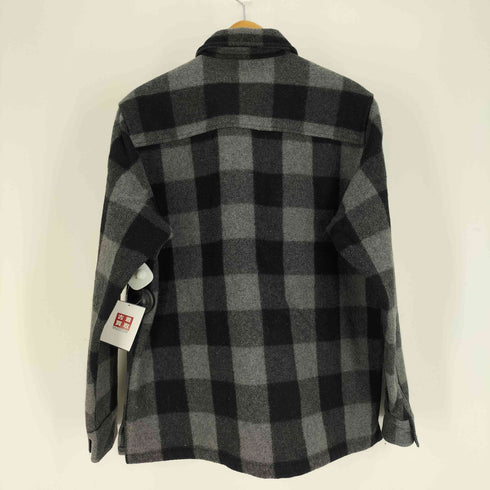 アベイシングエイプ A BATHING APE FLANNEL MOUNTAIN SPORTS バッファローチェック フランネル マウンテン ウール シャツ ジャケット ネコ目ボタン メンズ JPN:L