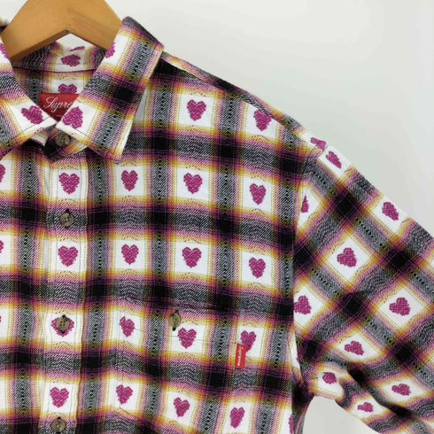 シュプリーム Supreme 16SS Hearts Plaid Flannel Shirt ハート プレイド フランネル シャツ メンズ import:M