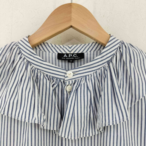 アーペーセー A.P.C. ストライプ フリルブラウス レディース EUR:38