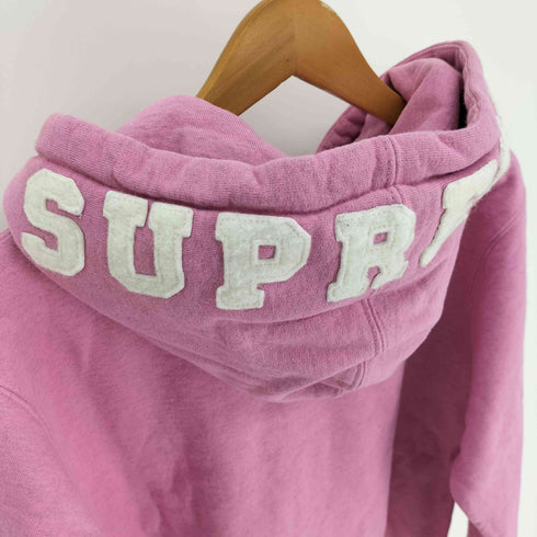 シュプリーム Supreme 15AW Felt Hooded Logo ZipUp Sweatshirt フェルト フード ロゴ ジップアップ フーディ パーカー メンズ import:M
