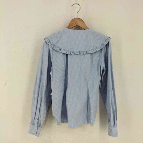 ガニー Ganni Stripe Cotton Peter PanCollar Blouse ストライプブラウス レディース EUR:38