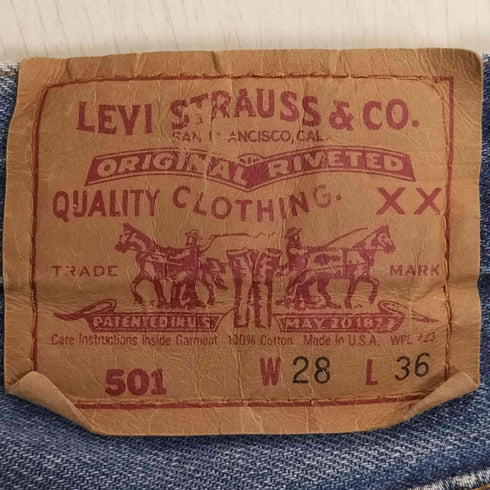 リーバイス Levis 501 USA製 ボタン裏552刻印 ボタンフライ デニムパンツ レディース W28 L36