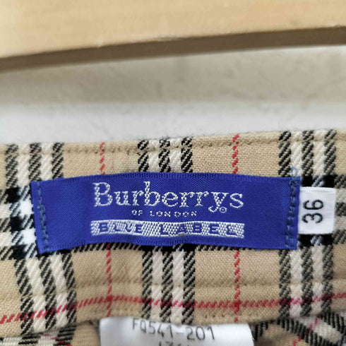 バーバリーブルーレーベル BURBERRY BLUE LABEL ノヴァチェック コットンパンツ レディース JPN:36