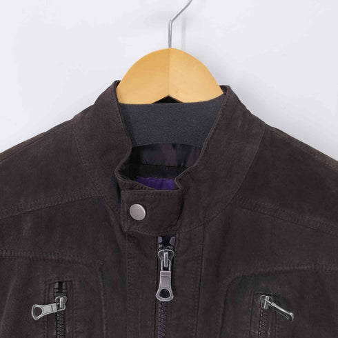 ザラマン ZARA MAN スエードレザーマルチジップブルゾン メンズ import:M