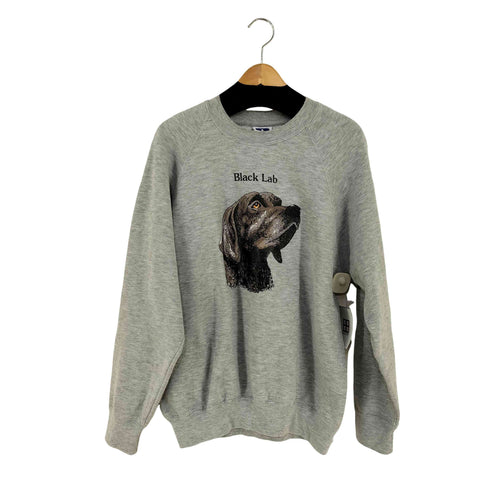 ラッセルアスレチック RUSSELL ATHLETIC ドッグプリント クルーネックスウェット Black Lab メンズ JPN:L