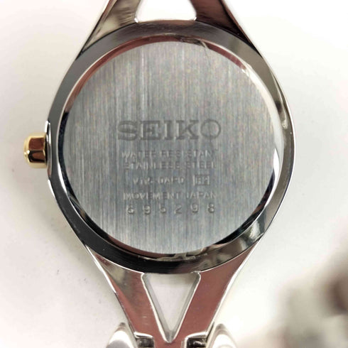 セイコー SEIKO ANALOG DRESS WATCH V115-0AP0 スワロフスキーダイヤ ソーラー 腕時計 レディース
