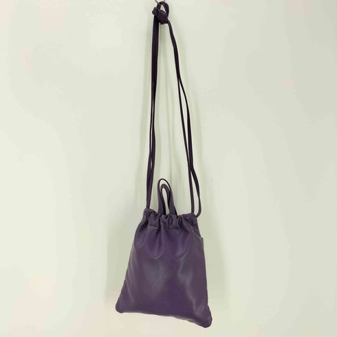 メゾンスペシャル MAISON SPECIAL Vegan Leather Shoulder Drawstring Bag フェイクレザー巾着バッグ メンズ