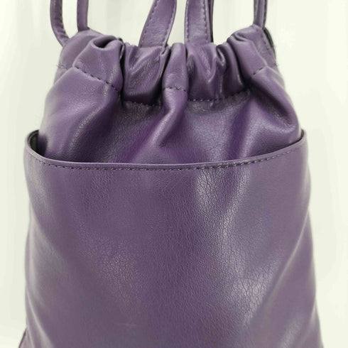 メゾンスペシャル MAISON SPECIAL Vegan Leather Shoulder Drawstring Bag フェイクレザー巾着バッグ メンズ