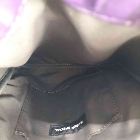メゾンスペシャル MAISON SPECIAL Vegan Leather Shoulder Drawstring Bag フェイクレザー巾着バッグ メンズ
