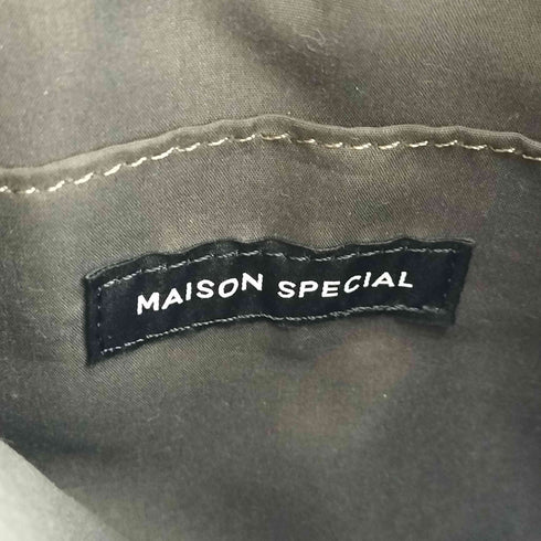 メゾンスペシャル MAISON SPECIAL Vegan Leather Shoulder Drawstring Bag フェイクレザー巾着バッグ メンズ