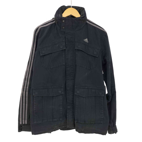 アディダス adidas M-65型 コットン マルチポケット フィールドジャケット フード収納可 メンズ import:L