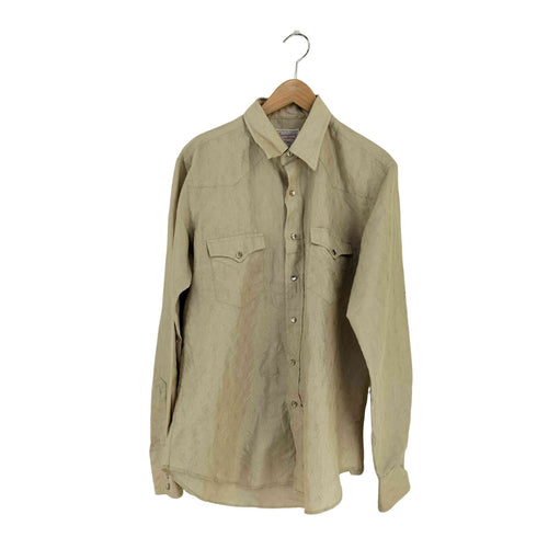 ラングラー Wrangler MADE IN USA コットンポリ ウエスタンシャツ LONG TAILS 襟芯 メンズ 16 1/2-36