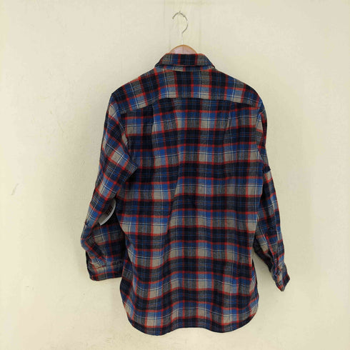 ペンドルトン PENDLETON 70s MADE IN USA 両フラップポケット ウールチェックネルシャツ PURE VIRGIN WOOL メンズ 16 1/2