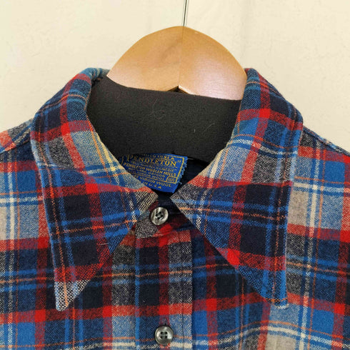 ペンドルトン PENDLETON 70s MADE IN USA 両フラップポケット ウールチェックネルシャツ PURE VIRGIN WOOL メンズ 16 1/2