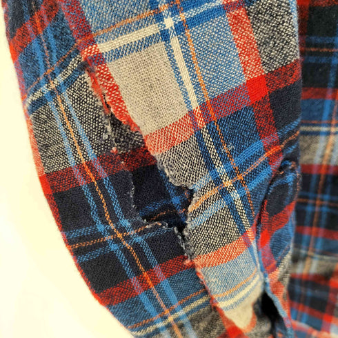 ペンドルトン PENDLETON 70s MADE IN USA 両フラップポケット ウールチェックネルシャツ PURE VIRGIN WOOL メンズ 16 1/2