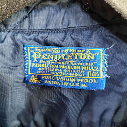 ペンドルトン PENDLETON 70s MADE IN USA 両フラップポケット ウールチェックネルシャツ PURE VIRGIN WOOL メンズ 16 1/2