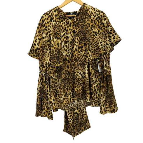 ザダラス THE DALLAS レオパード レイヤードデザイン L/S シャツ ブラウス レディース JPN:2