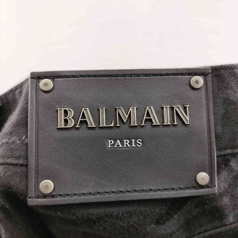バルマン BALMAIN ダメージ加工 スキニー バイカーパンツ メンズ 29
