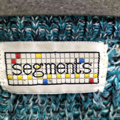 segments ミックス編み クルーネック アクリルニット メンズ import:L