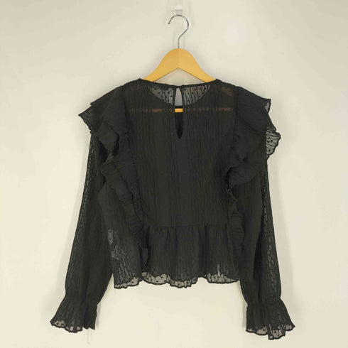 ザラ ZARA ドット柄 フリルブラウス レディース import:L