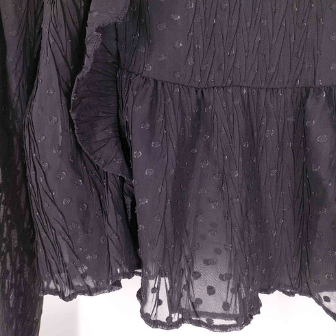 ザラ ZARA ドット柄 フリルブラウス レディース import:L