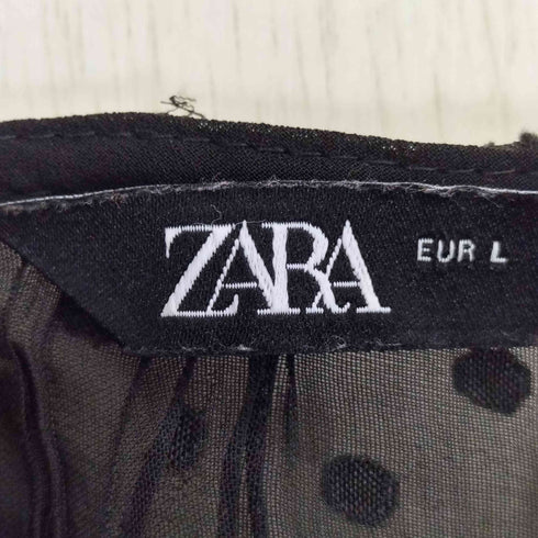 ザラ ZARA ドット柄 フリルブラウス レディース import:L