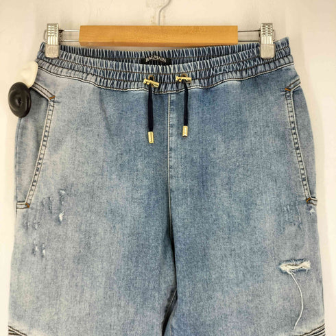 バルマン BALMAIN クラッシュ加工 バイカー デニムパンツ メンズ JPN:S
