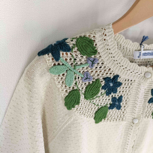 ホコモモラ Jocomomola フラワー刺繍カーディガン レディース 40