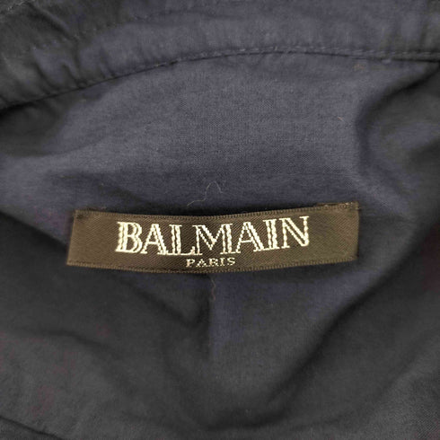 バルマン BALMAIN スナップボタン ノーカラーシャツ メンズ 39