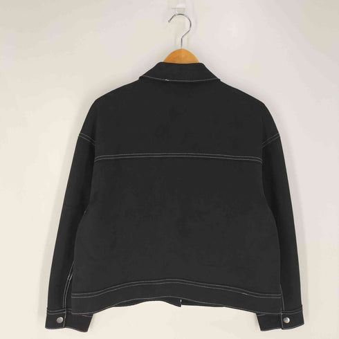 ザラ ZARA ステッチデザイン フェイクスエード トラックジャケット レディース import:XS