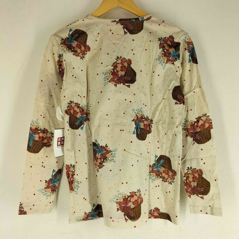 ピンクハウス PINK HOUSE ロゴプリント 花柄 長袖Tシャツ レディース JPN:L