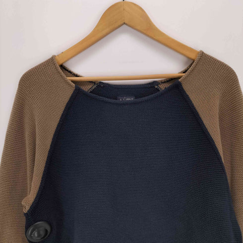 アルマーニジーンズ ARMANI JEANS OLD ITALY製 バイカラー ラグランコットンニット メンズ import:L
