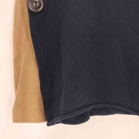 アルマーニジーンズ ARMANI JEANS OLD ITALY製 バイカラー ラグランコットンニット メンズ import:L