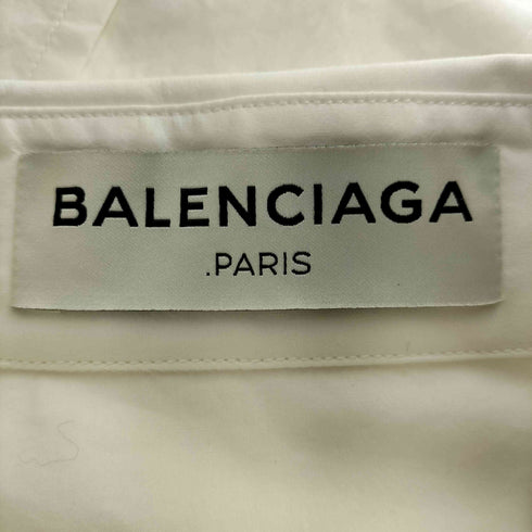 バレンシアガ BALENCIAGA cotton tie shoulder cape sleeves hi low shirt メンズ 3B