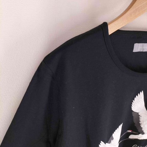 パウダー powder 鶴プリント ロングスリーブTシャツ レディース