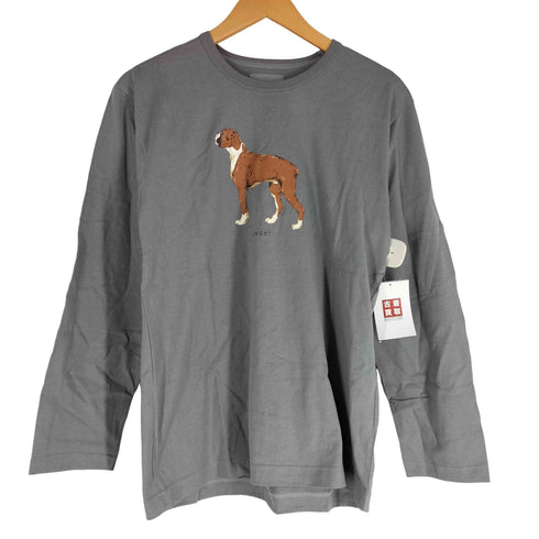 パウダー powder 犬プリント ロングスリーブTシャツ レディース
