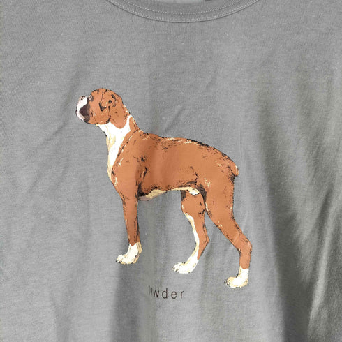 パウダー powder 犬プリント ロングスリーブTシャツ レディース