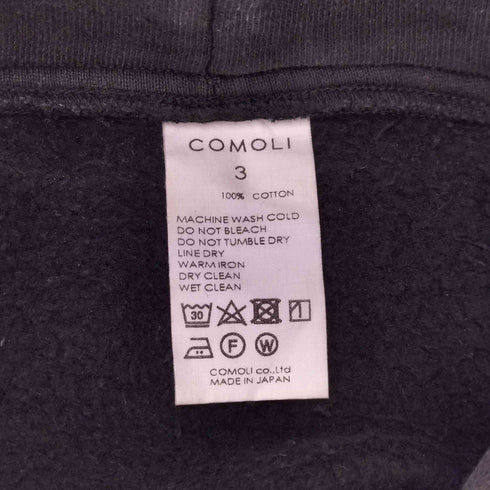 コモリ COMOLI コットン吊裏毛パーカー メンズ 3