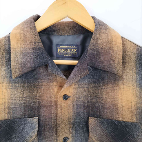 ペンドルトン PENDLETON 別注 BEACH SHIRT ウールナイロンチェックシャツ メンズ L