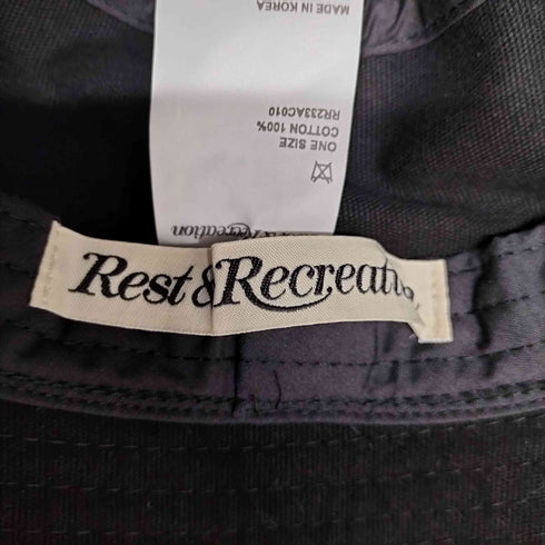 Rest & Recreation ロゴ刺繍コットンバケットハット 韓国 バケハ メンズ ONE SIZE