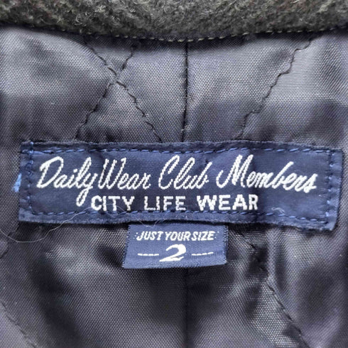 CITY LIFE WEAR 裏地キルティング ウッドボタンコート メンズ 2