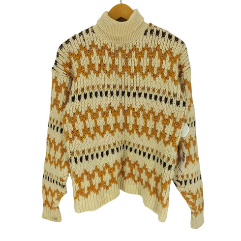 Huntingdon FOR MEN ノルディック柄 総柄 タートルネック ウール ローゲージ ニット メンズ import:XL