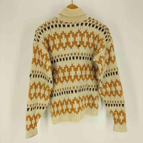 Huntingdon FOR MEN ノルディック柄 総柄 タートルネック ウール ローゲージ ニット メンズ import:XL