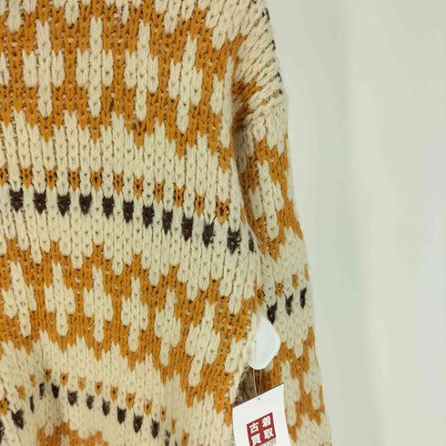 Huntingdon FOR MEN ノルディック柄 総柄 タートルネック ウール ローゲージ ニット メンズ import:XL