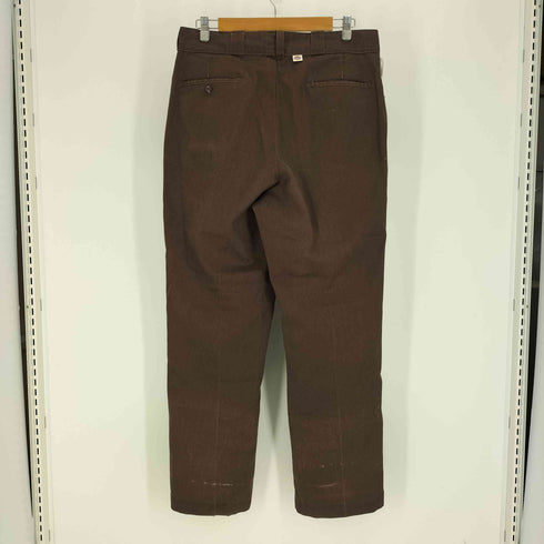 ディッキーズ Dickies 80S USA製 チビタグ ポリ コットン ツイル ワーク パンツ TALON ジップ メンズ W::36 L:32