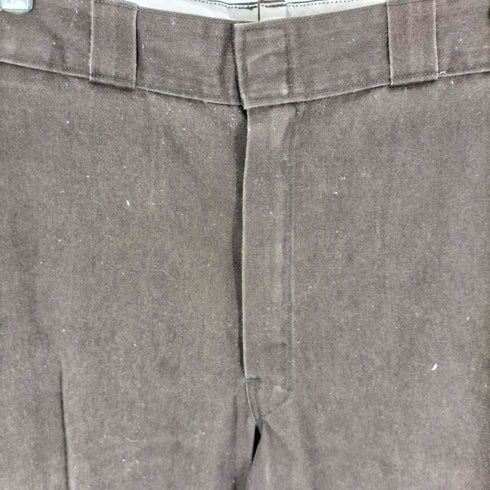 ディッキーズ Dickies 80S USA製 チビタグ ポリ コットン ツイル ワーク パンツ TALON ジップ メンズ W::36 L:32