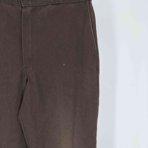 ディッキーズ Dickies 80S USA製 チビタグ ポリ コットン ツイル ワーク パンツ TALON ジップ メンズ W::36 L:32