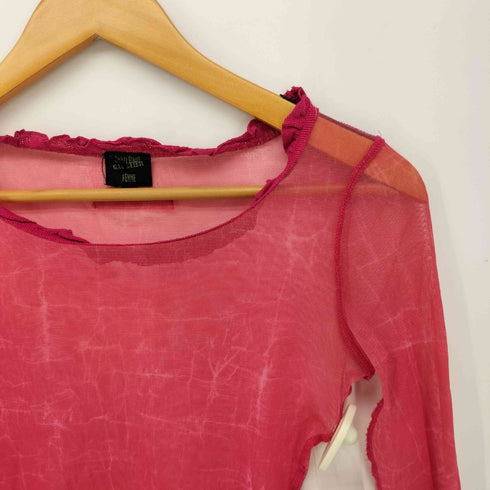 ジャンポールゴルチエフェム Jean Paul GAULTIER FEMME 90S クラック柄 パワーネット セカンドスキン レディース EUR:40