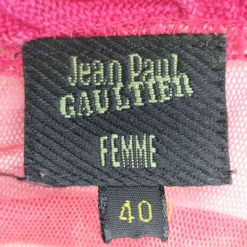 ジャンポールゴルチエフェム Jean Paul GAULTIER FEMME 90S クラック柄 パワーネット セカンドスキン レディース EUR:40